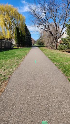 There is a trail system, leading to the nearby neighborhood parks.