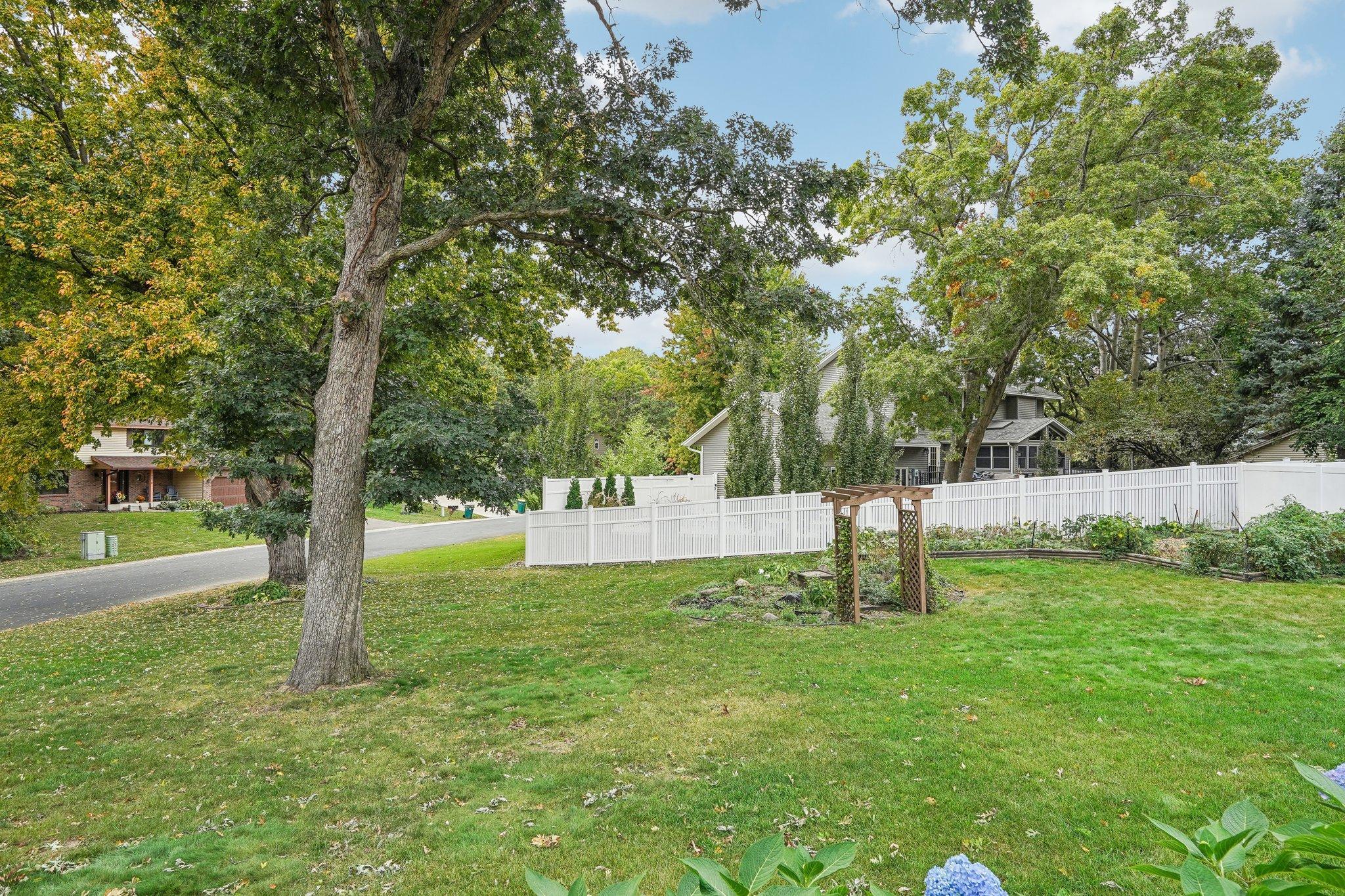 Huge yard with privacy fence