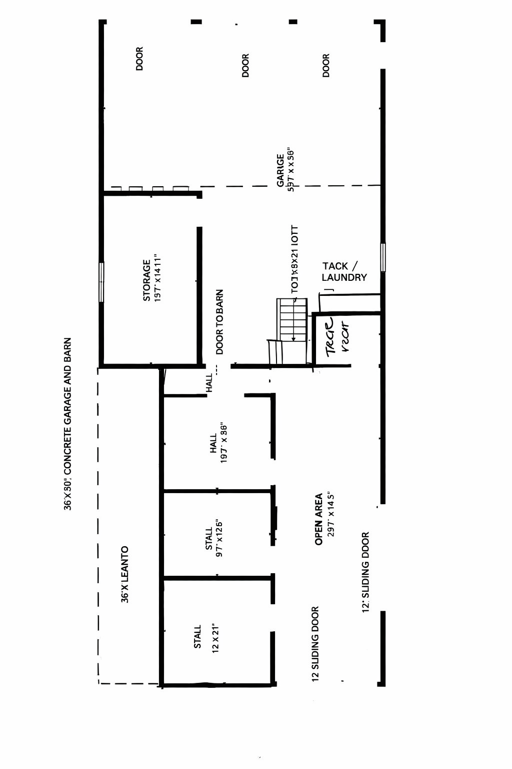 Garage and Barn floor plan