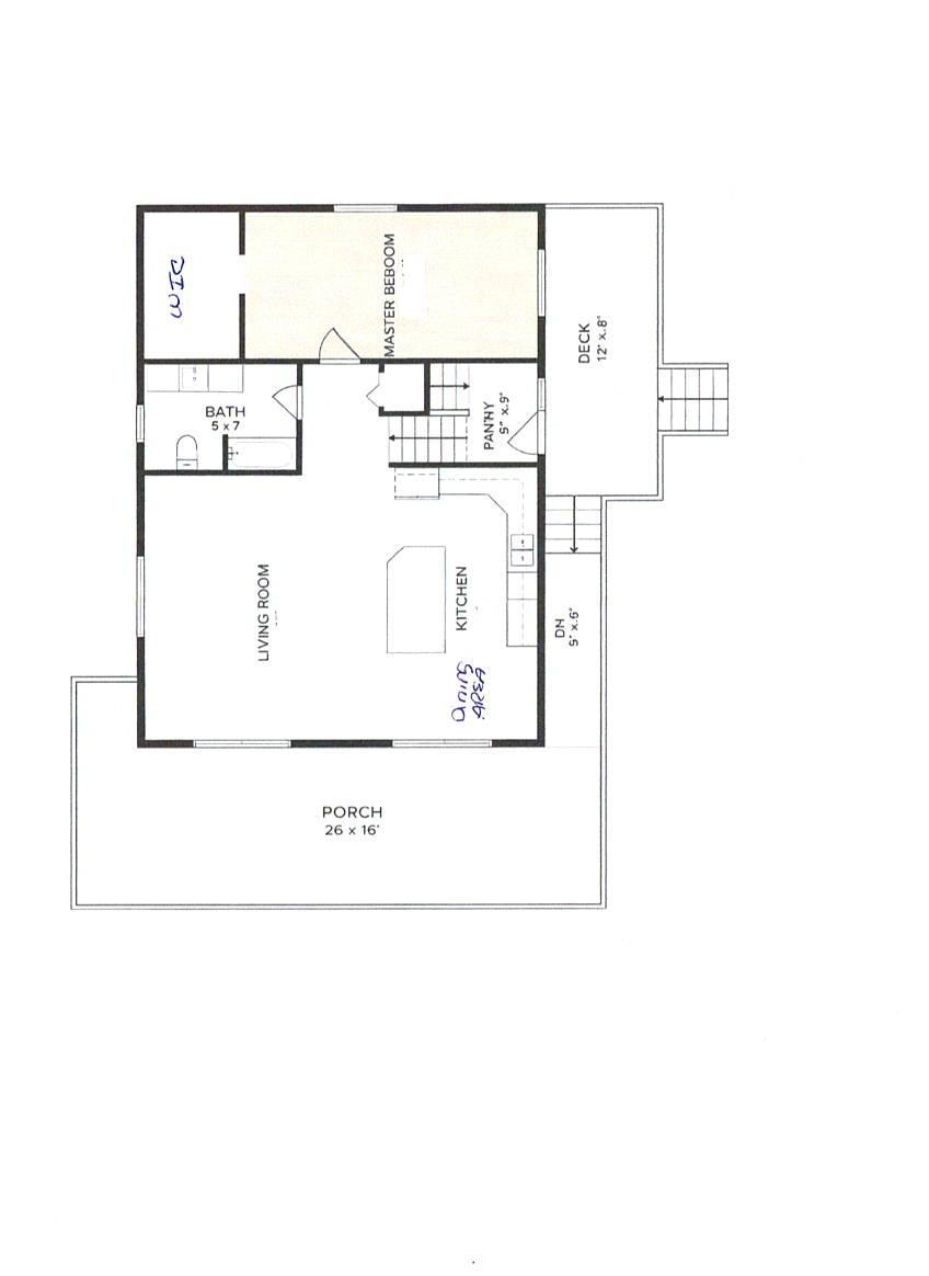 Upper level floor plan