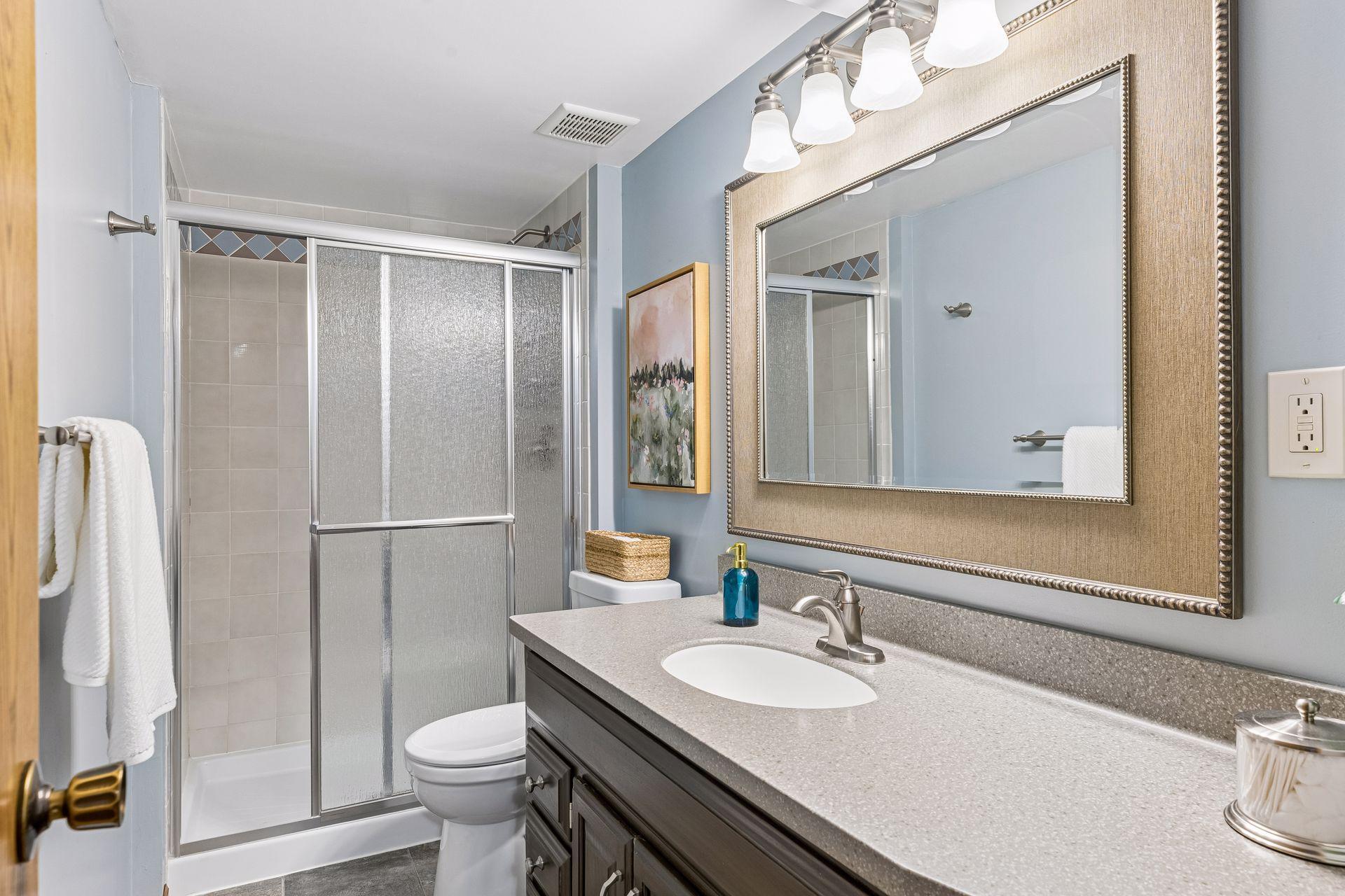 Lower level 3/4 bath has been updated as well!
