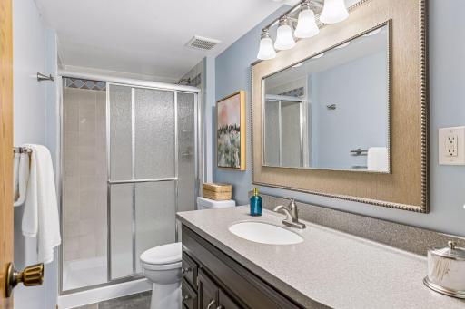 Lower level 3/4 bath has been updated as well!
