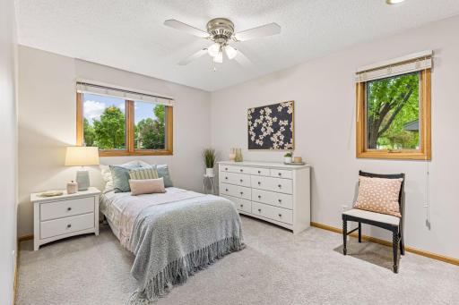 Second of 3 bedrooms on main level is a great size.