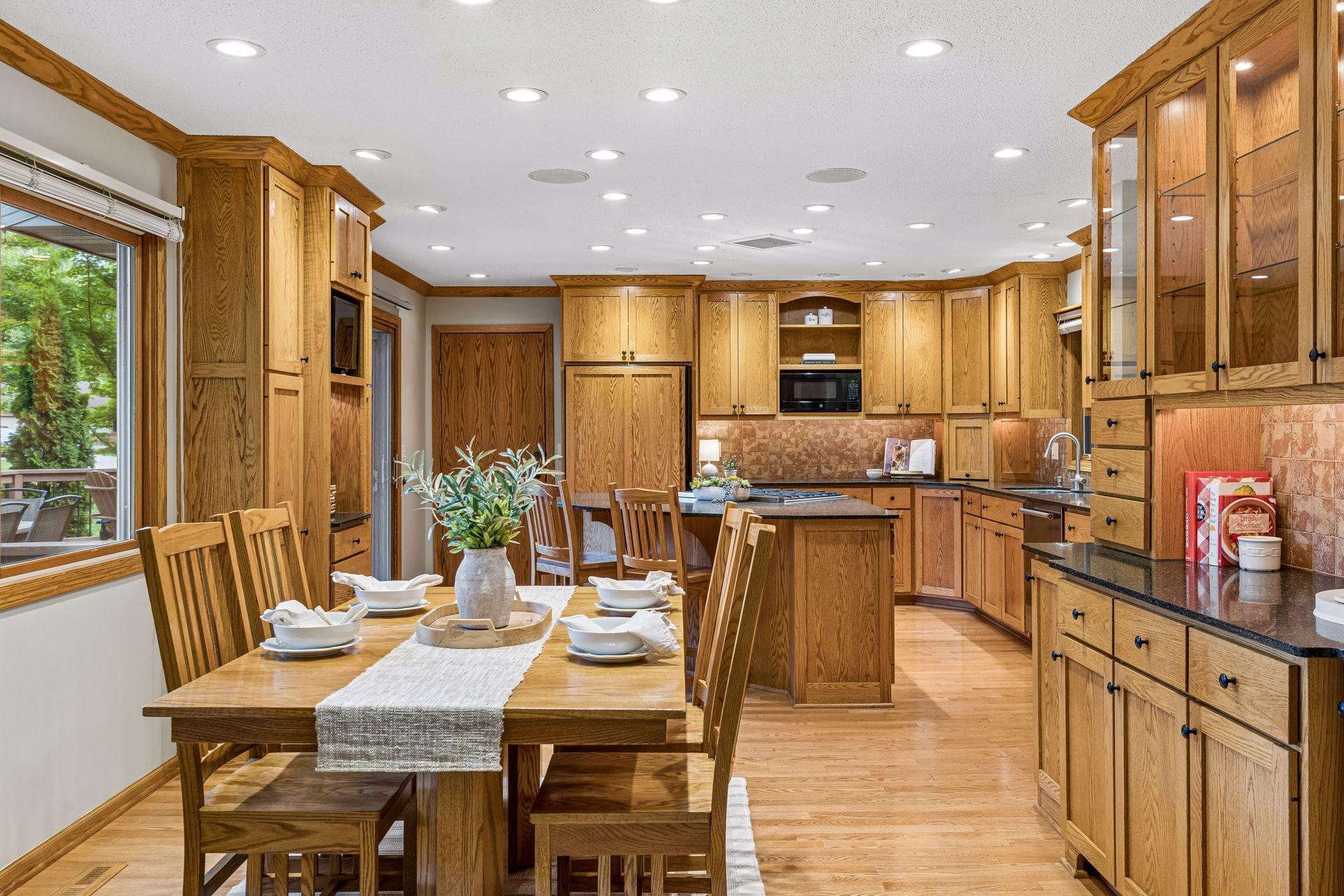Open concept kitchen and dining space!
