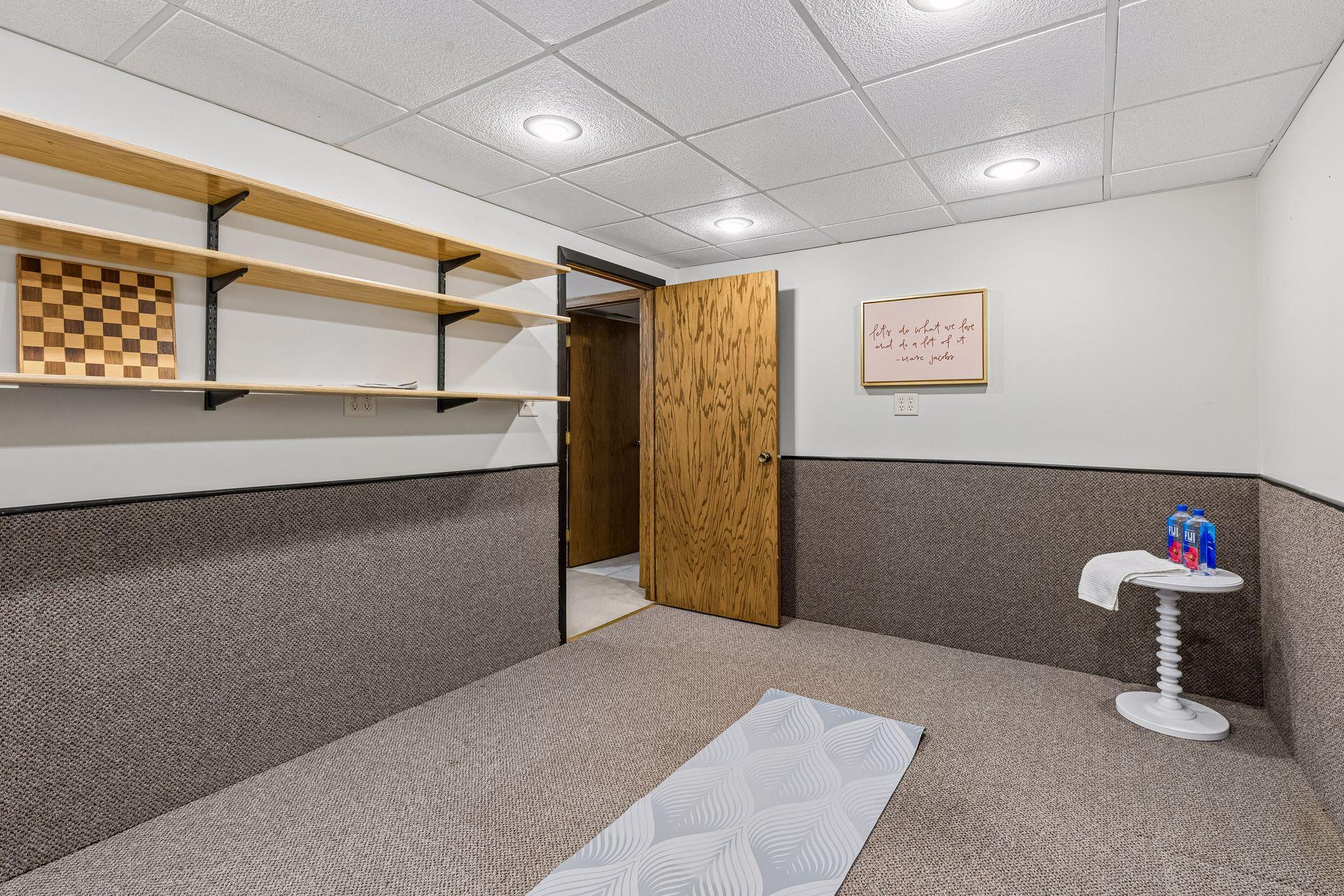 Flex space could be used for exercise room, music room, or storage.