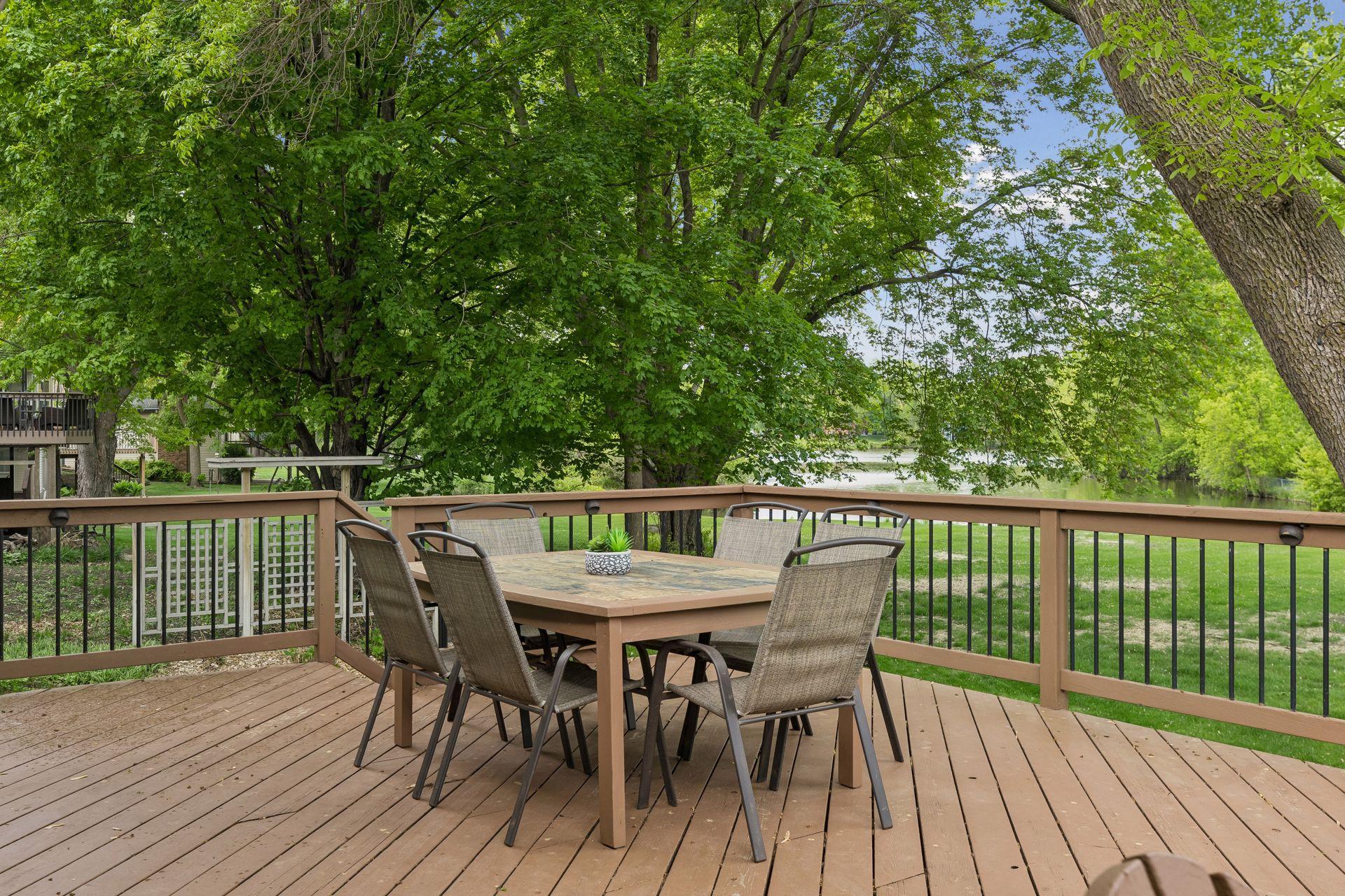 Deck has a gorgeous pond view!