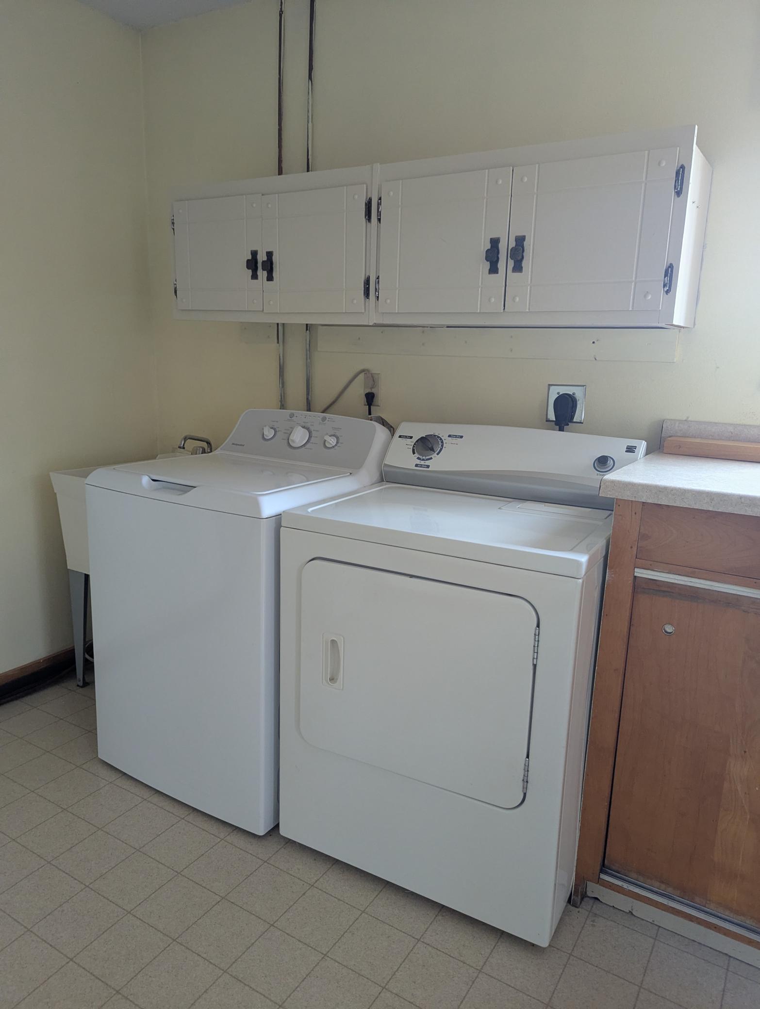 Laundry in back entry