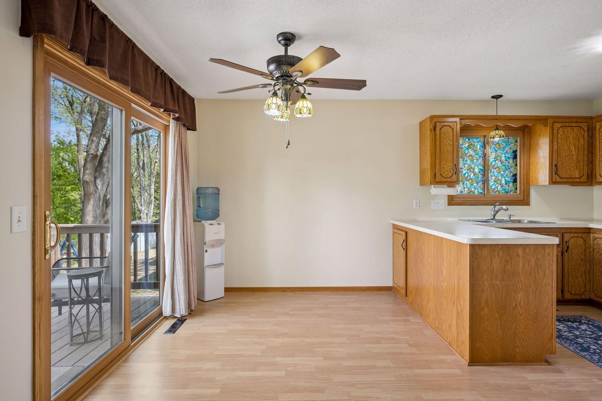 Dining room with spectacular views to the backyard
