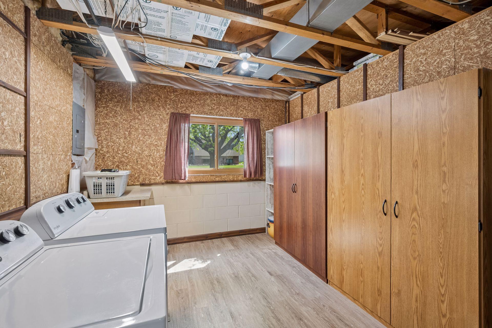 Spacious laundry room