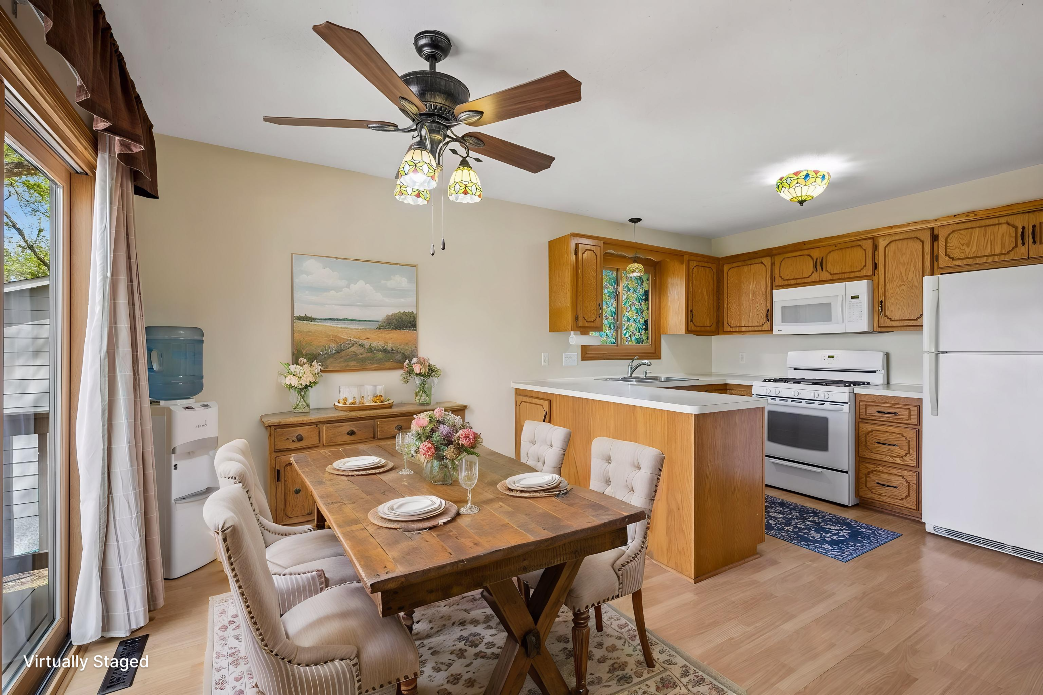 Dining room showing virtual staging