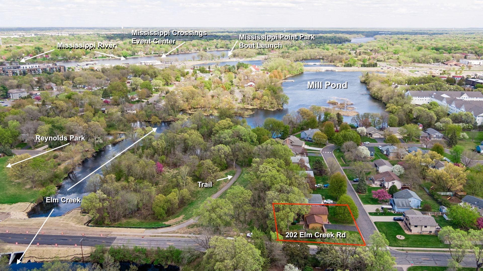 Fantastic location walkable to the Mississippi and Elm Creek Park. Numerous trails connecting the neighborhoods and parks. Evenings in the summer offer free live music and food trucks at Mississippi Crossings,which is an easy walk or bikeride.