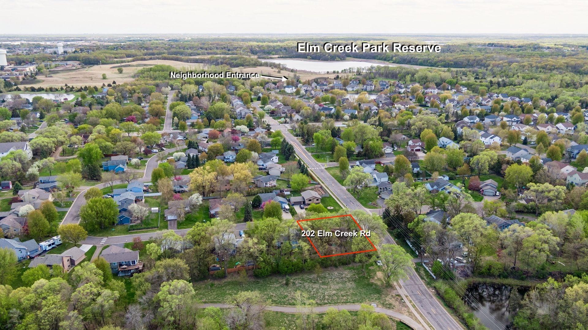 Elm Creek Park is just a short stroll across Hayden Lake Rd with a neighborhood trail access you can enter from the north end of the park. The largest park in the Three Rivers Park District at 4,900 acres, offers an extensive outdoor experience.