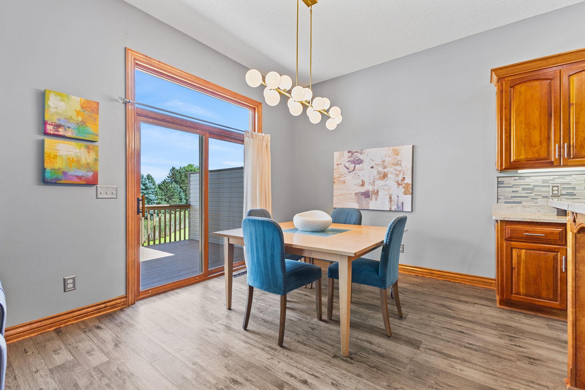 For casual quiet dinners that can extend out to your personal deck.
