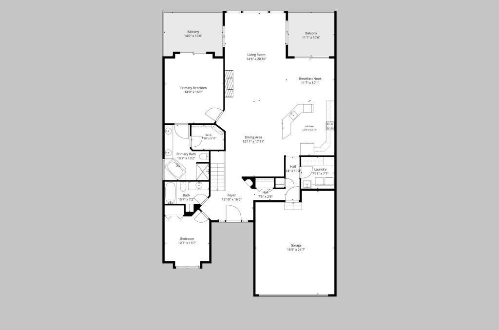 Main level floor plan