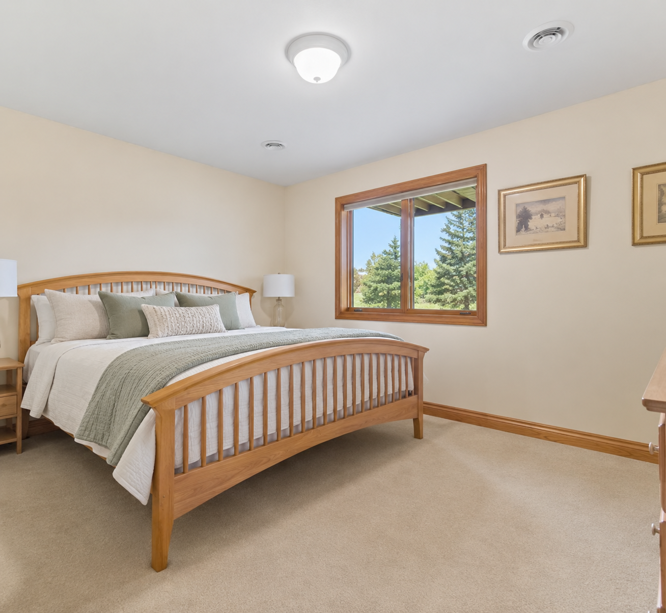 The third bedroom in the home located in the lower level provides a comfortable room for guests and family with neutral carpet & walls makes this move in ready.
