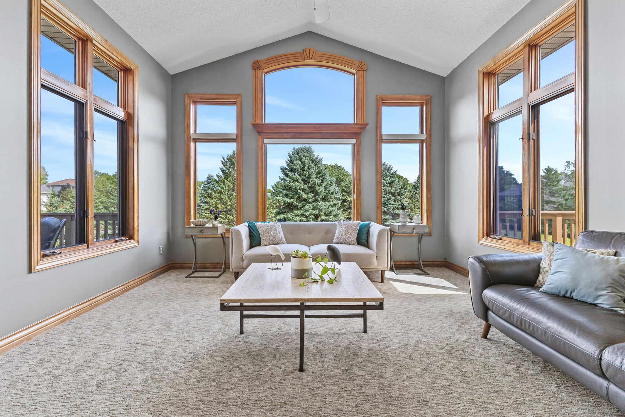 Enjoy the natural backdrop & the spacious feel throughout the main level which is filled by natural sunlight. This home provides multiple living spaces & the sought after feature of all living facilities on the main level. New carpet 2026.