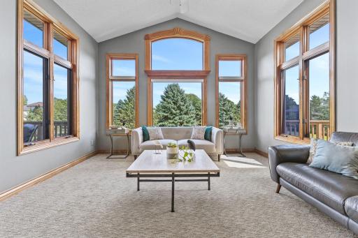 Enjoy the natural backdrop & the spacious feel throughout the main level which is filled by natural sunlight. This home provides multiple living spaces & the sought after feature of all living facilities on the main level. New carpet 2026.