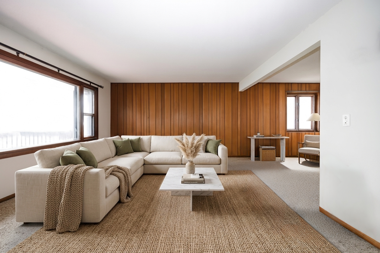 Virtually Staged Living Room