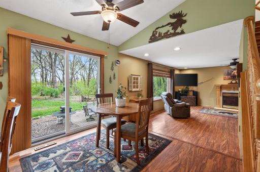 Step out the back door for grilling and relaxing
