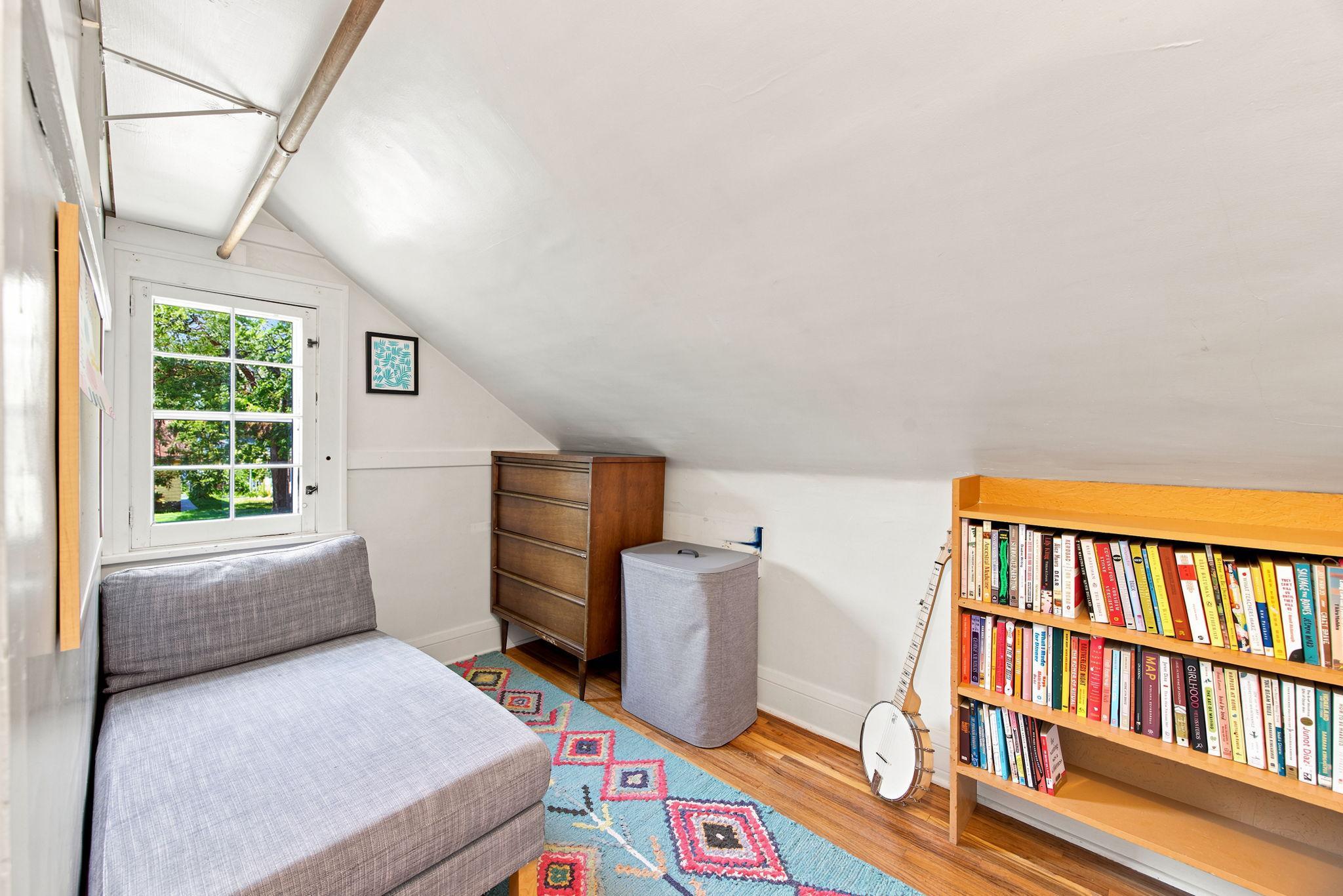 Bedroom One Walk-In Closet currently being used as a cozy reading nook
