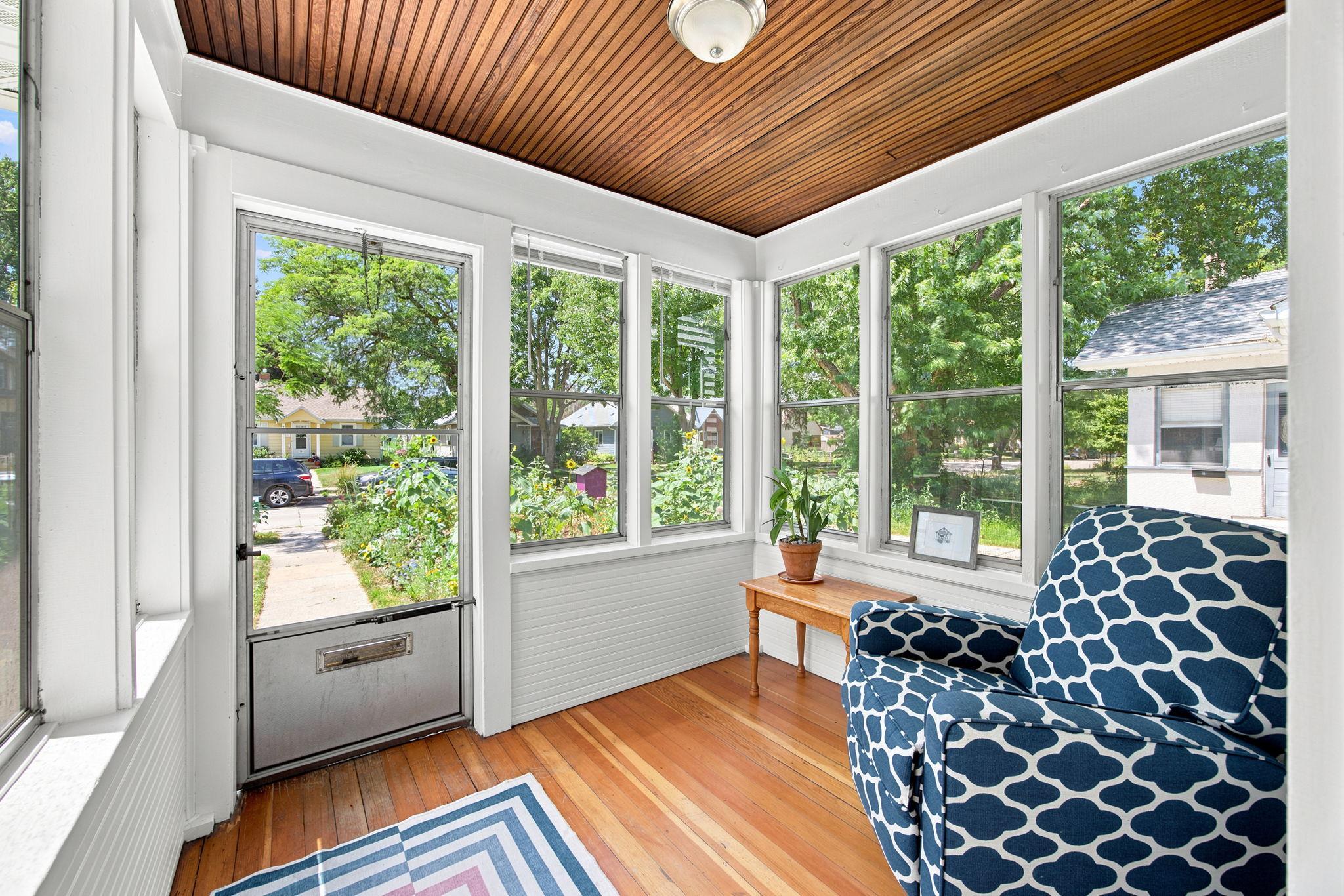 Entry with screened three-season porch