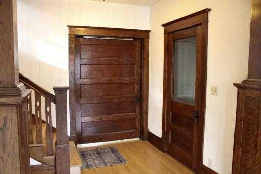 Door to pantry/laundry room