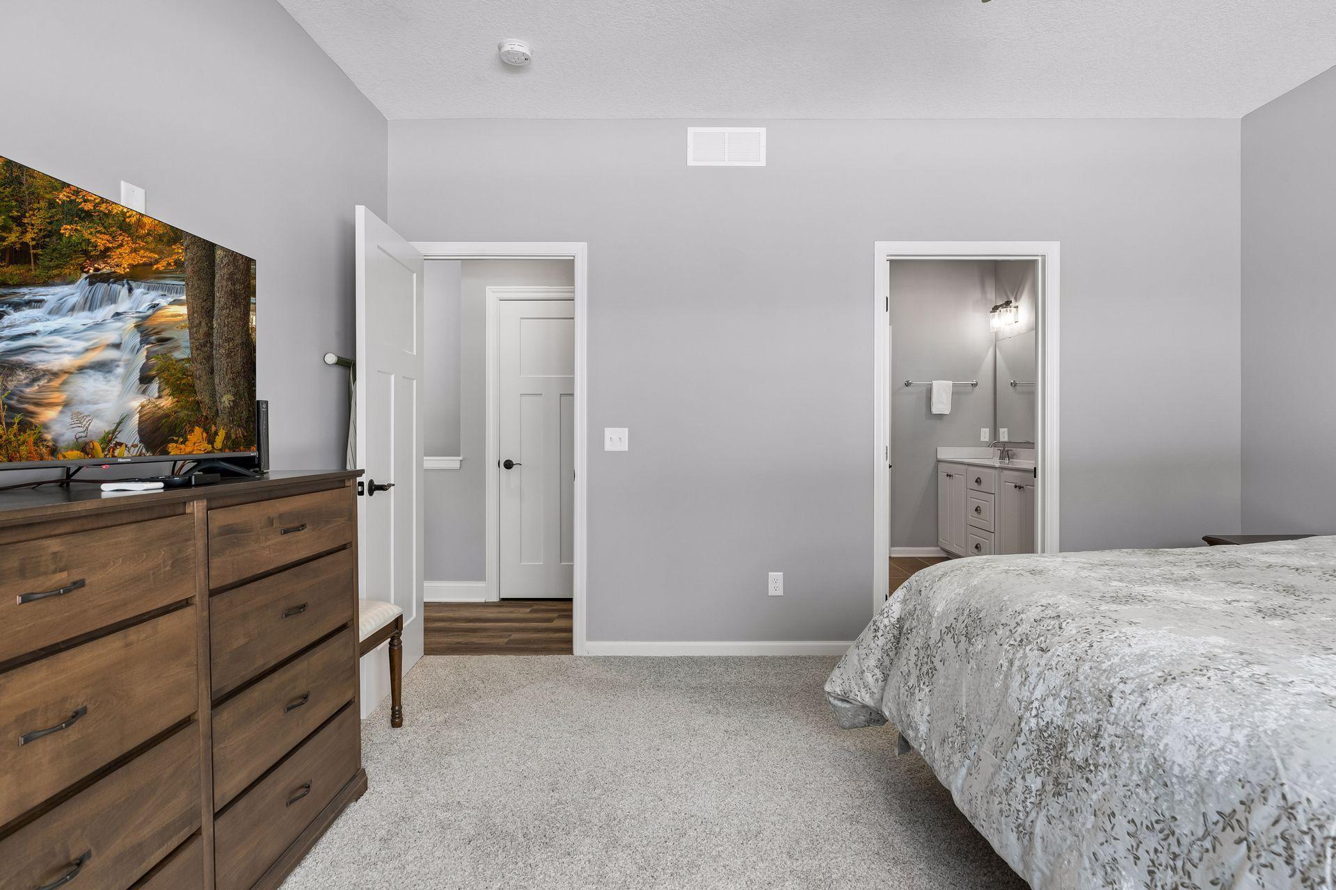Spacious to fit your bedroom furniture and wired for a TV.