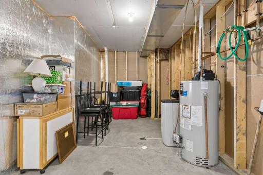 Gas hot water heater and new water softener.