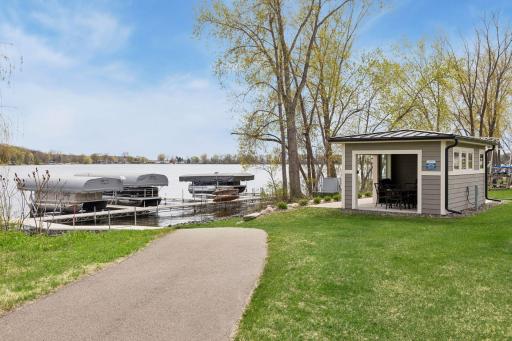 Beach house is used by the association for frequent neighborhood gatherings.