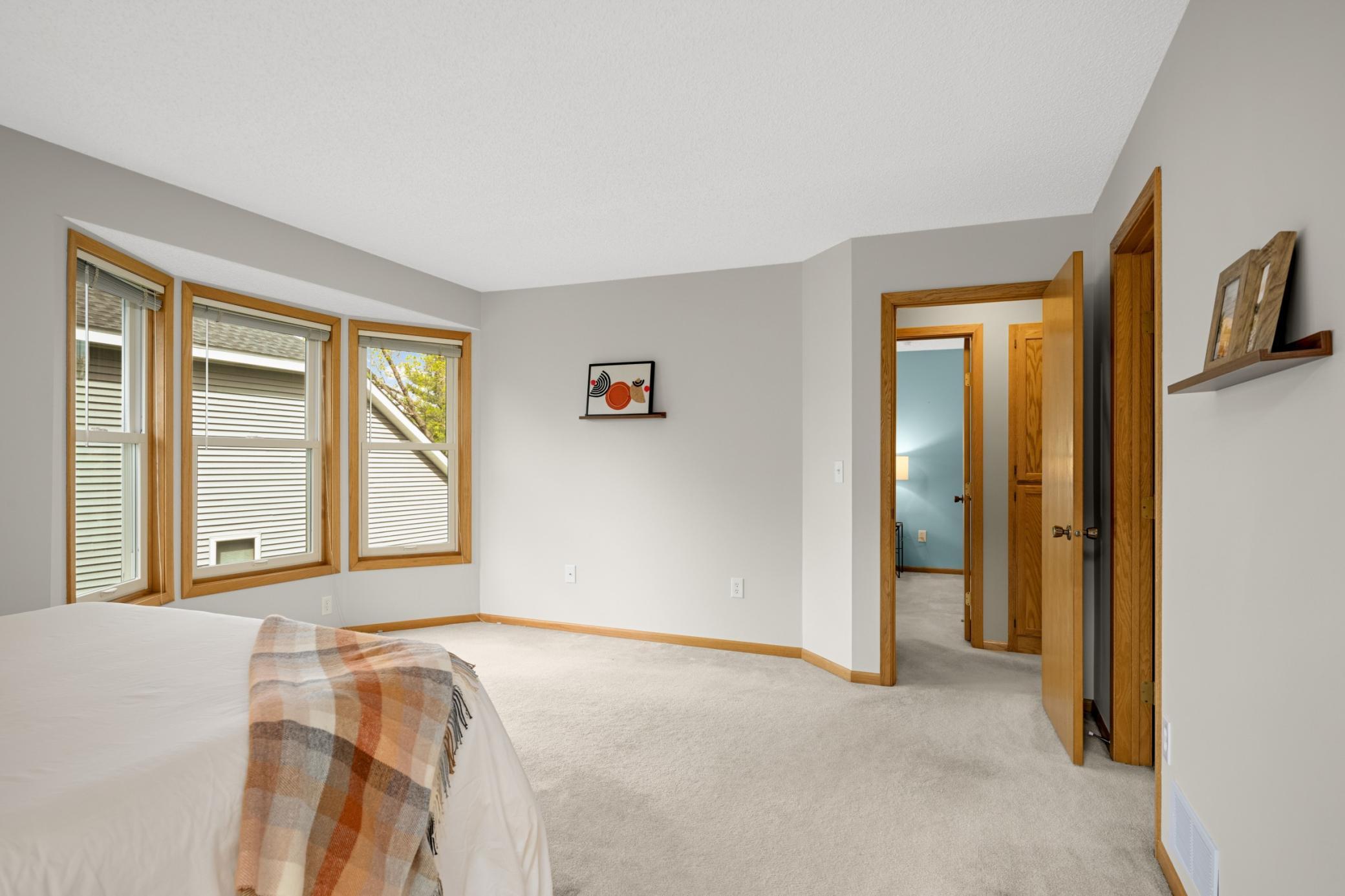 Roomy alcove with natural light.