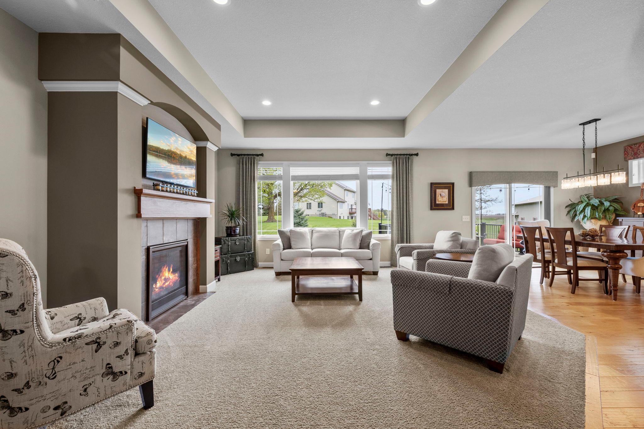 Great room fireplace