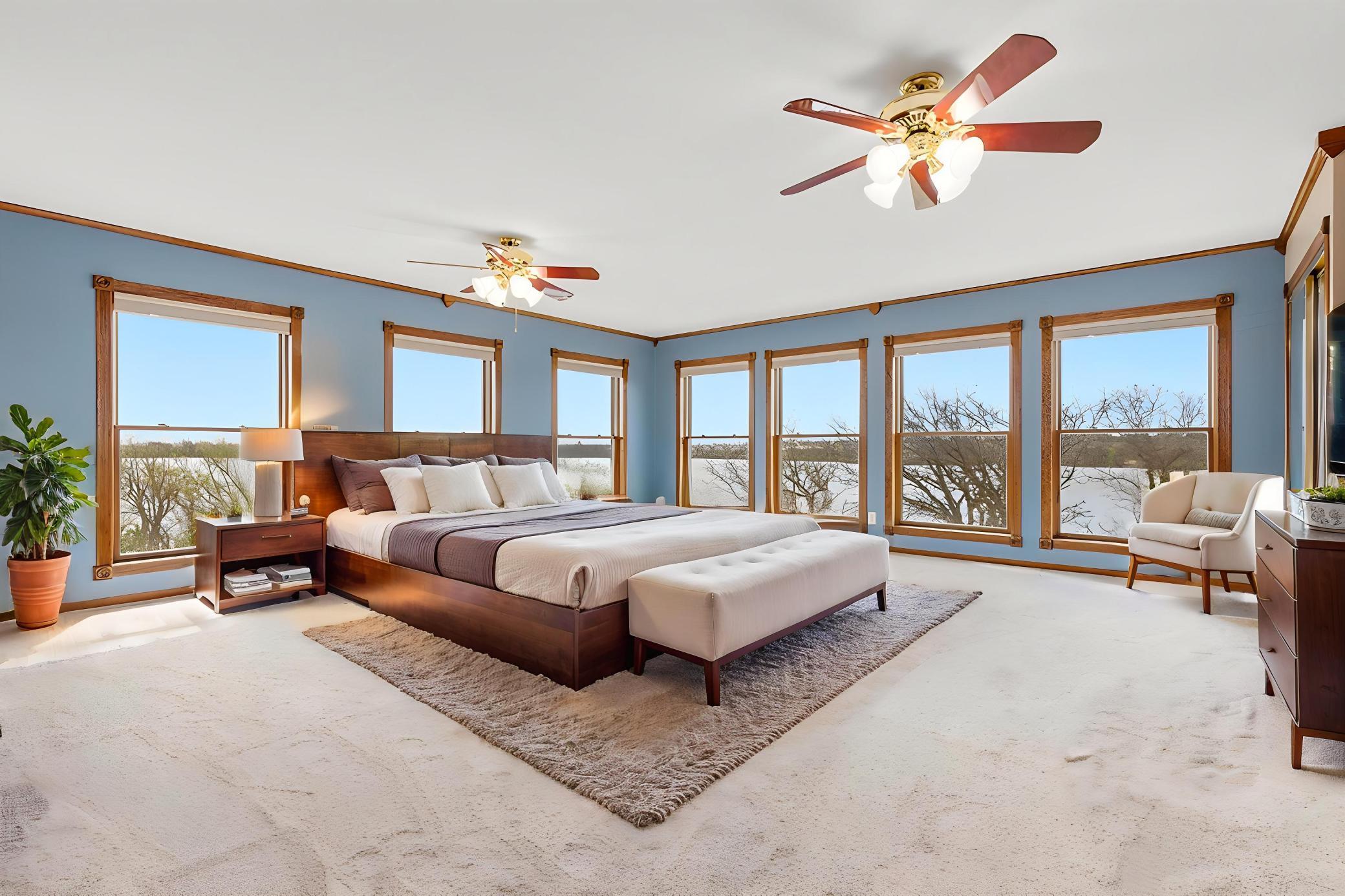 VIRTUALLY STAGED primary suite upper level