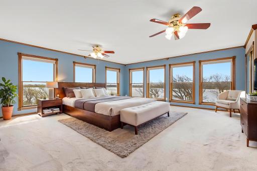 VIRTUALLY STAGED primary suite upper level