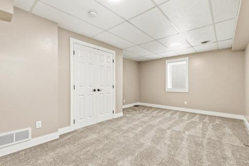 Lower level bedroom 4 - GREAT space with a large closet set-up