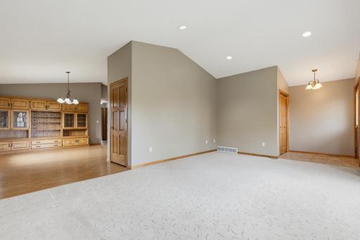 Two large storage closets at the front entrance and between living/dining.