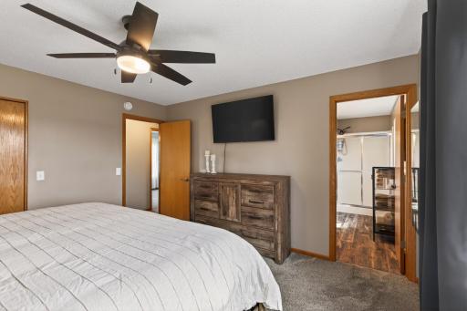 Large master bedroom with private bath and walk in closet!