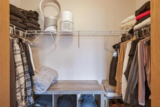 Master bedroom walk in closet!