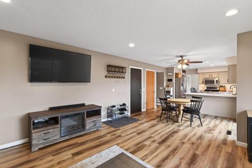 Open living room to the kitchen!