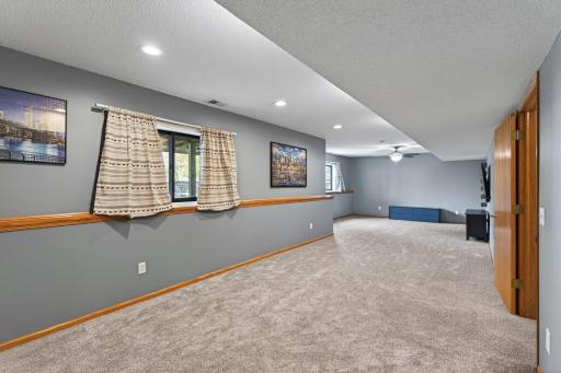 Large lower level was previously set up to be used as a master bedroom with its own 3/4 bath and walk in closet!