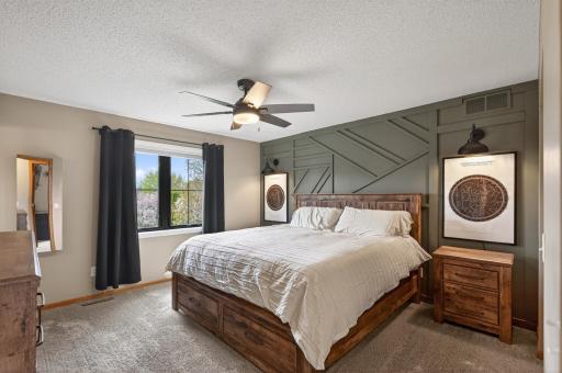 Large master bedroom with private bath and walk in closet!