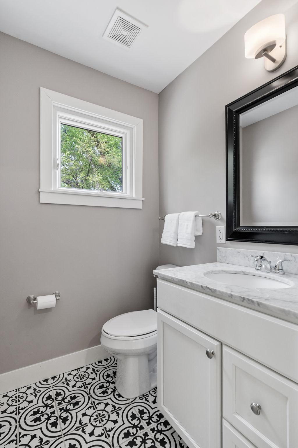 Main-level half bathroom