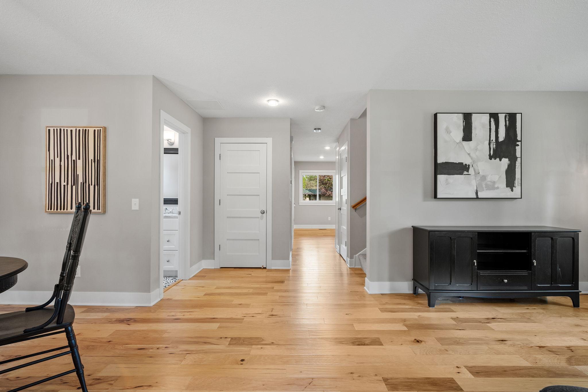 Hardwood floors throughout the main level