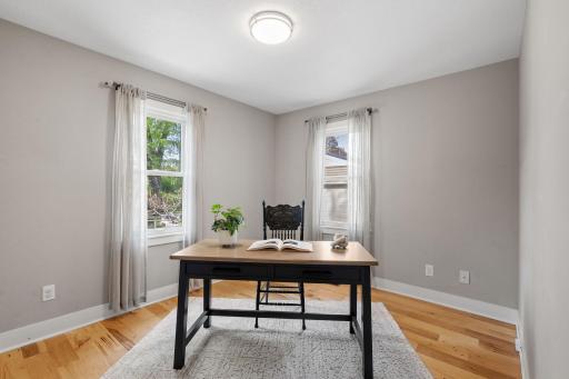Main-level bedroom makes a great office space