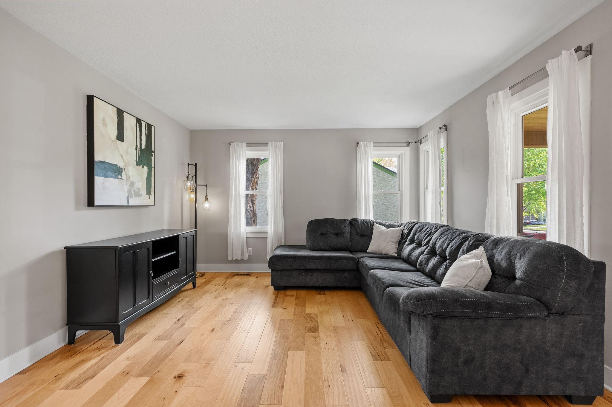 Living room with great natural light
