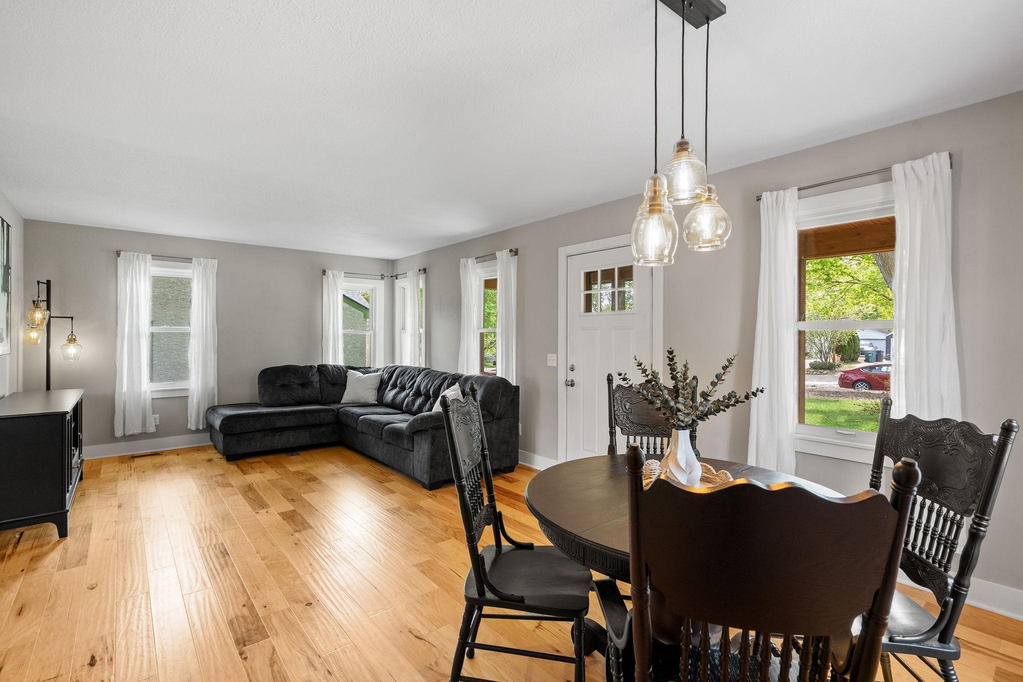 Open living space and ample windows
