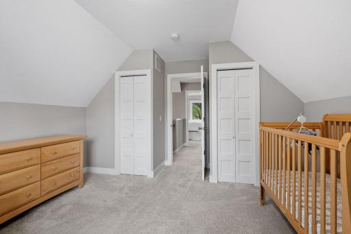 Dual closets in the second upstairs bedroom as well