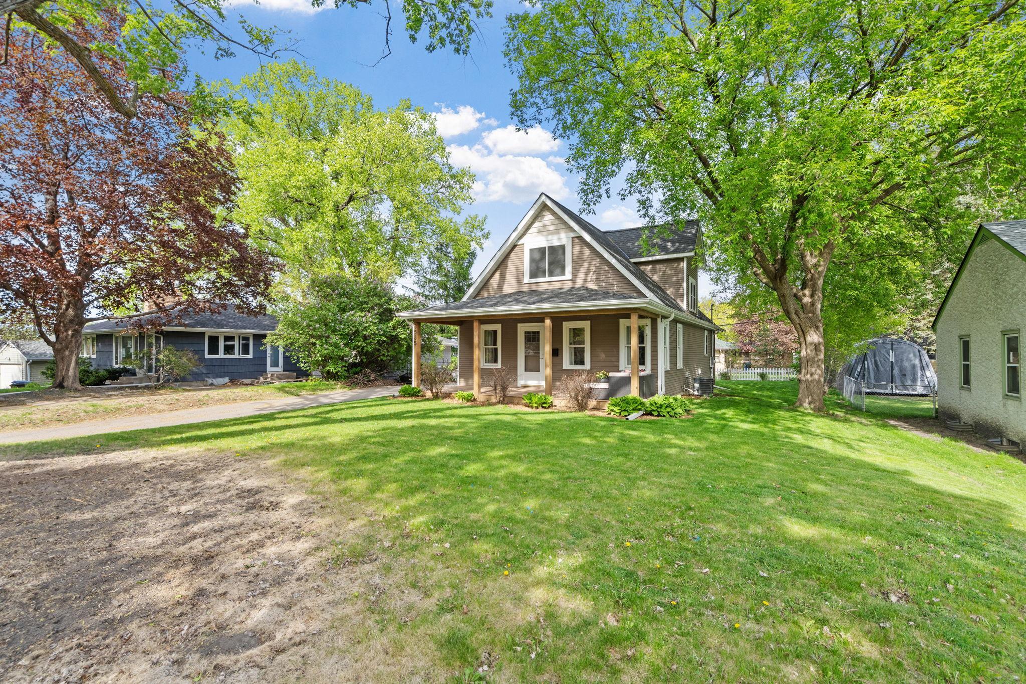 This home is tucked back from the street