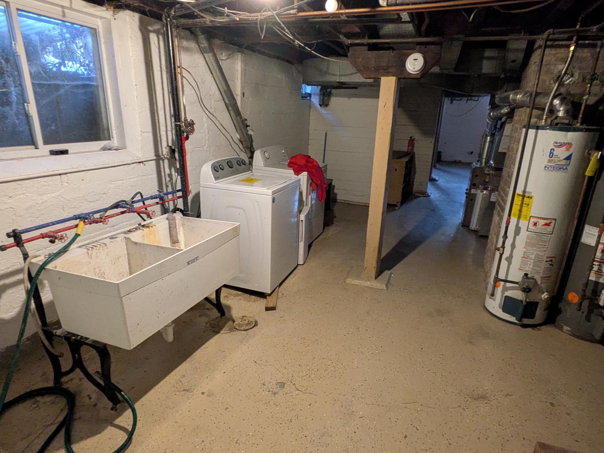 Laundry in basement