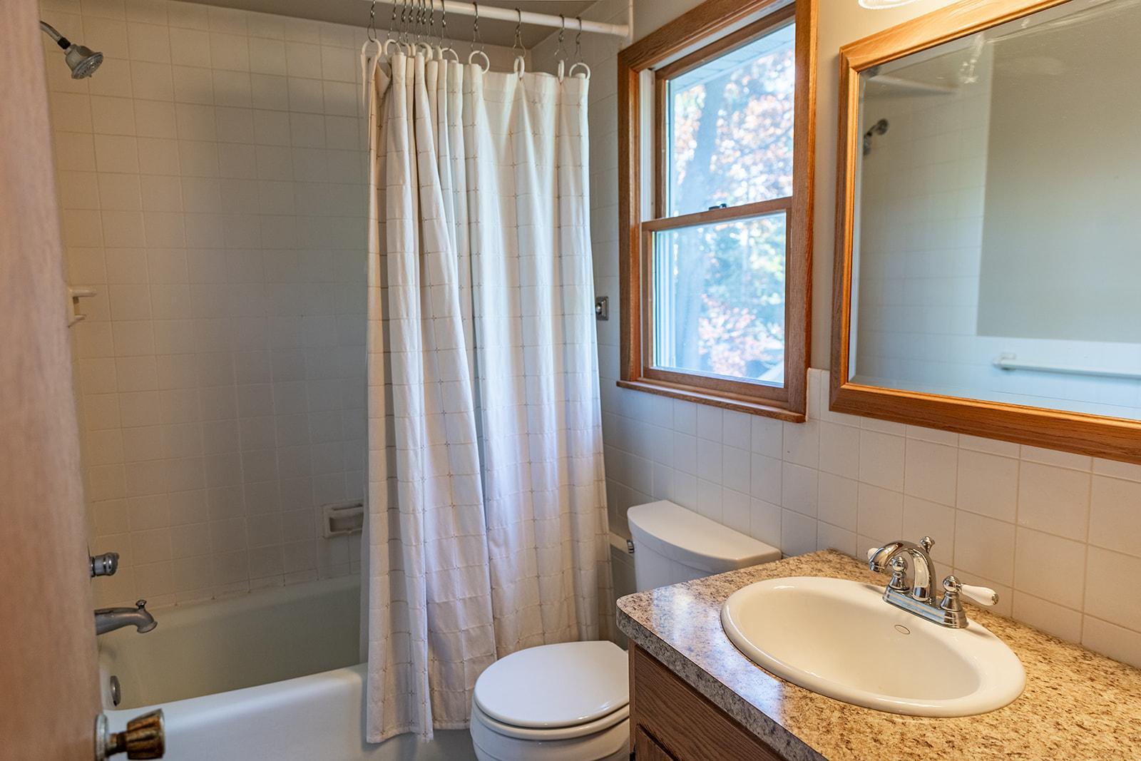 Full Bath in the upper level