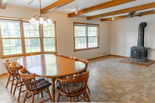 Step into the main-level Informal Dining/Family Room addition from the side entry